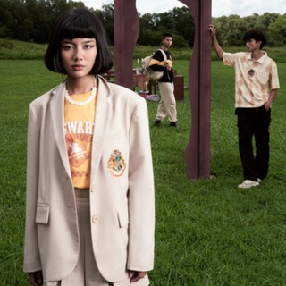 Áo Blazer BOO Unisex Dáng Regular Thêu Logo Harry Potter BZL