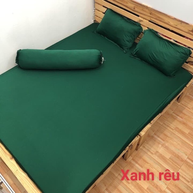 Bộ ga giường thun Hàn Quốc basic - 4 món (nhiều màu)