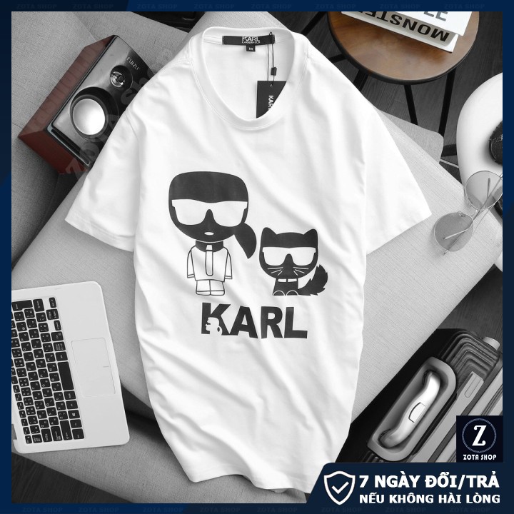 Áo thun nam cổ tròn❤️ Freeship 50k❤️ Chất mềm mịn mát in Mèo KA.RL GZ510 | BigBuy360 - bigbuy360.vn