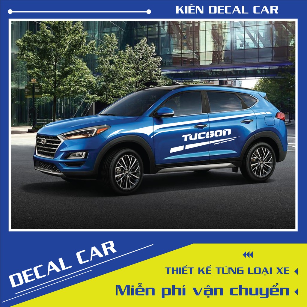Tem xe Tucson phong cách thể thao- decal tucson