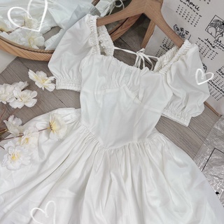 ĐẦM CỔ U TAY PHỒNG HỞ LƯNG