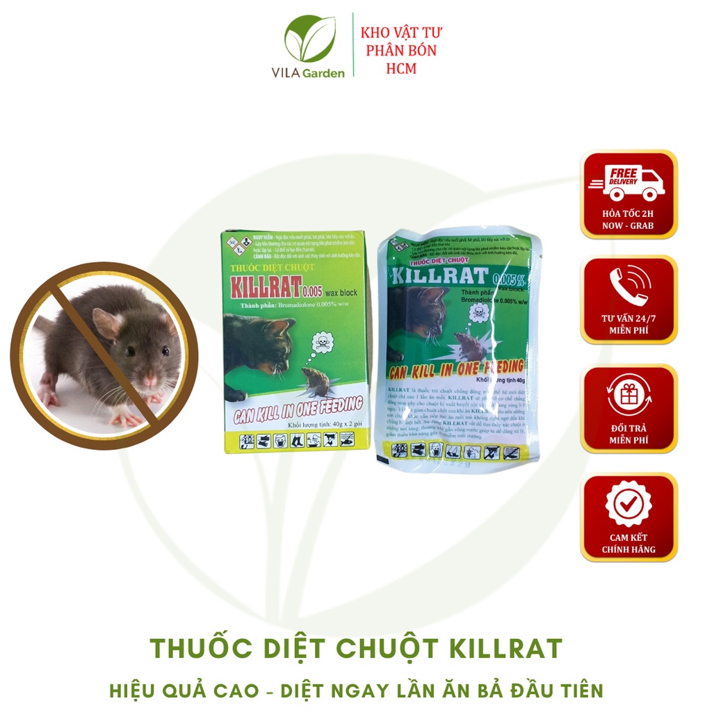 Thuốc Diệt Chuột KillRat ( gói 40g)