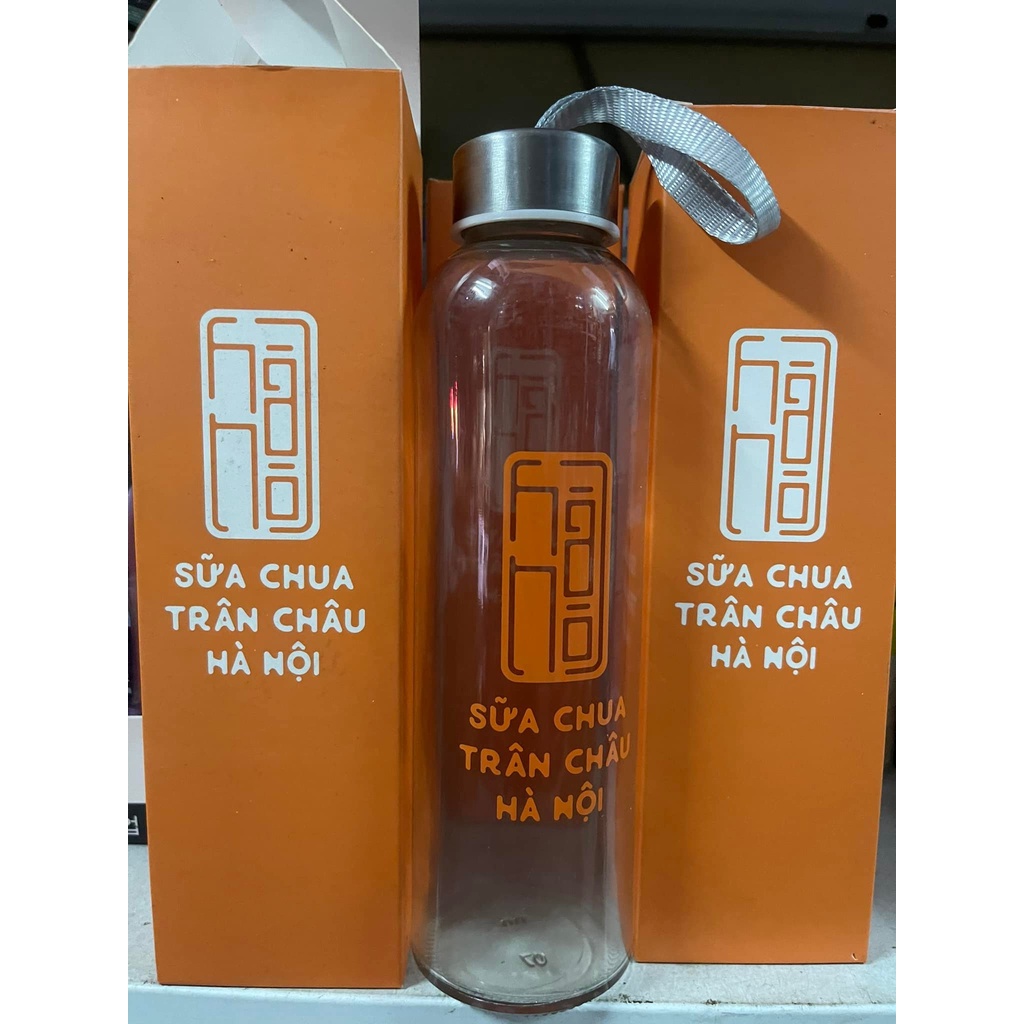 Bình nước Hello Master bình đựng nước thuỷ tinh 500ml