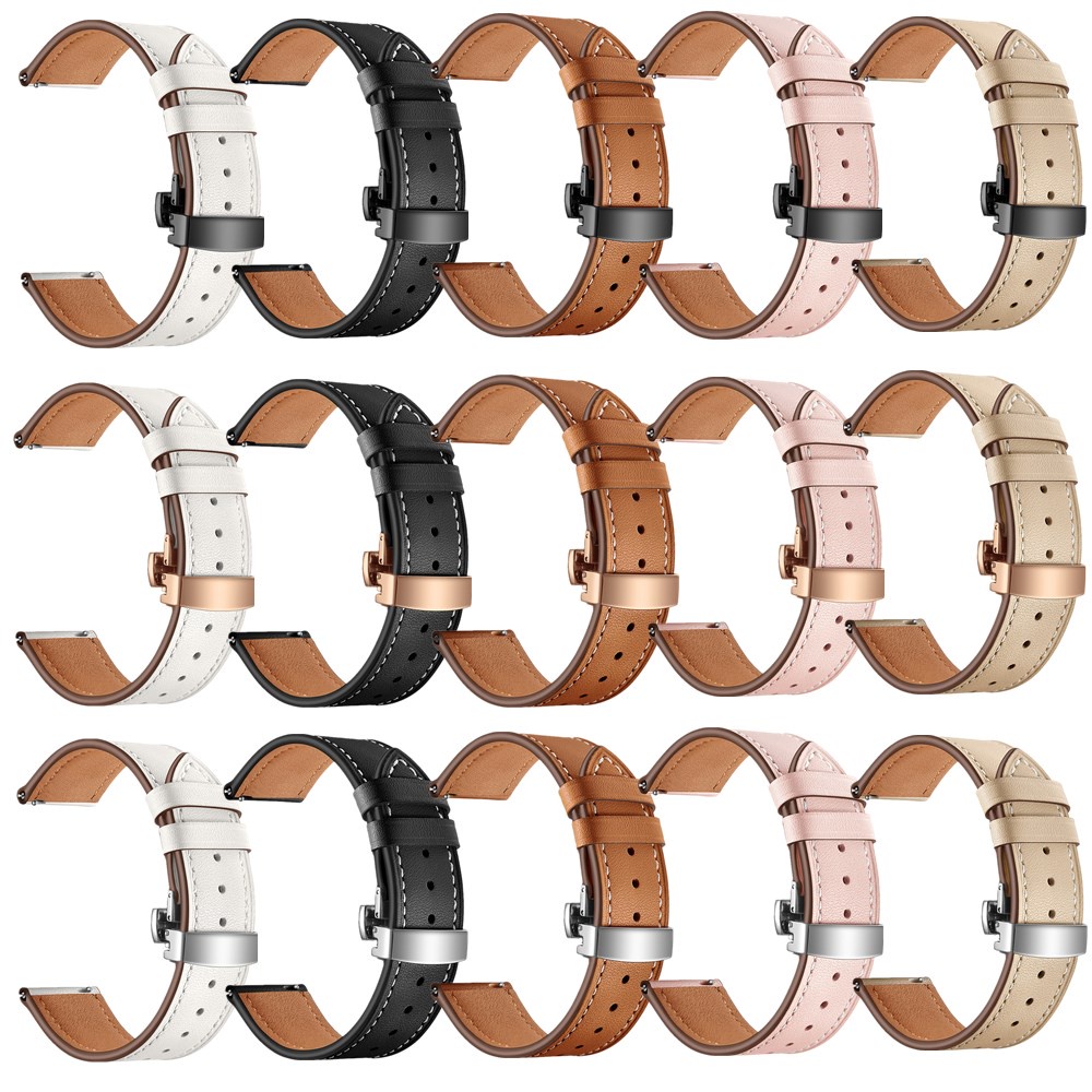 Dây Da Thay Thế Cho ĐồNg Hồ Samsung Galaxy Watch 4 3 Classic Band 42mm / 46mm / Active 2 40mm 44mm Watch 5 Pro