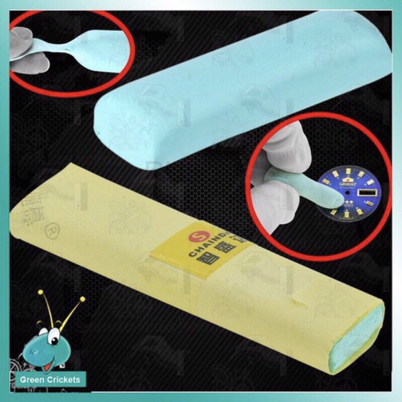 Đất sét vệ sinh mặt số đồng hồ, chấm xanh vệ sinh mặt số đồng hồ, dụng cụ làm sạch đồng hồ