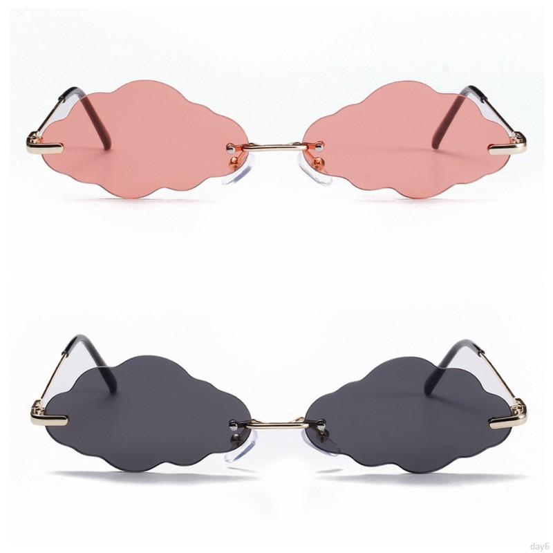 Kính Mát Gọng Hình Đám Mây Không Gọng Phong Cách Hàn Quốc