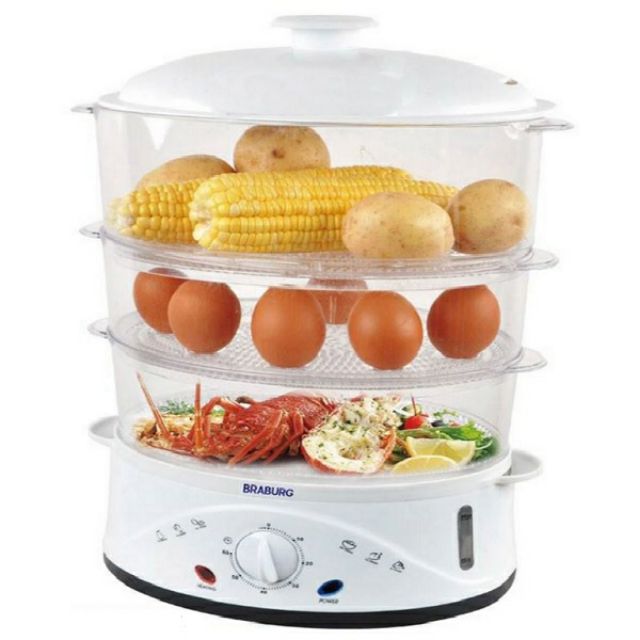 [Mã ELMS5 giảm 7% đơn 300K] Nồi hấp 3 tầng Braburg B3L - 8.5 lít | BigBuy360 - bigbuy360.vn