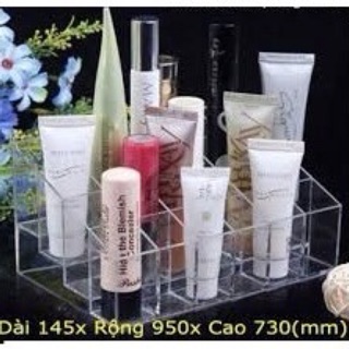 (Siêu rẻ) HỘP NHỰA ĐỰNG MỸ PHẨM VÀ KHAY SON 24 Ô