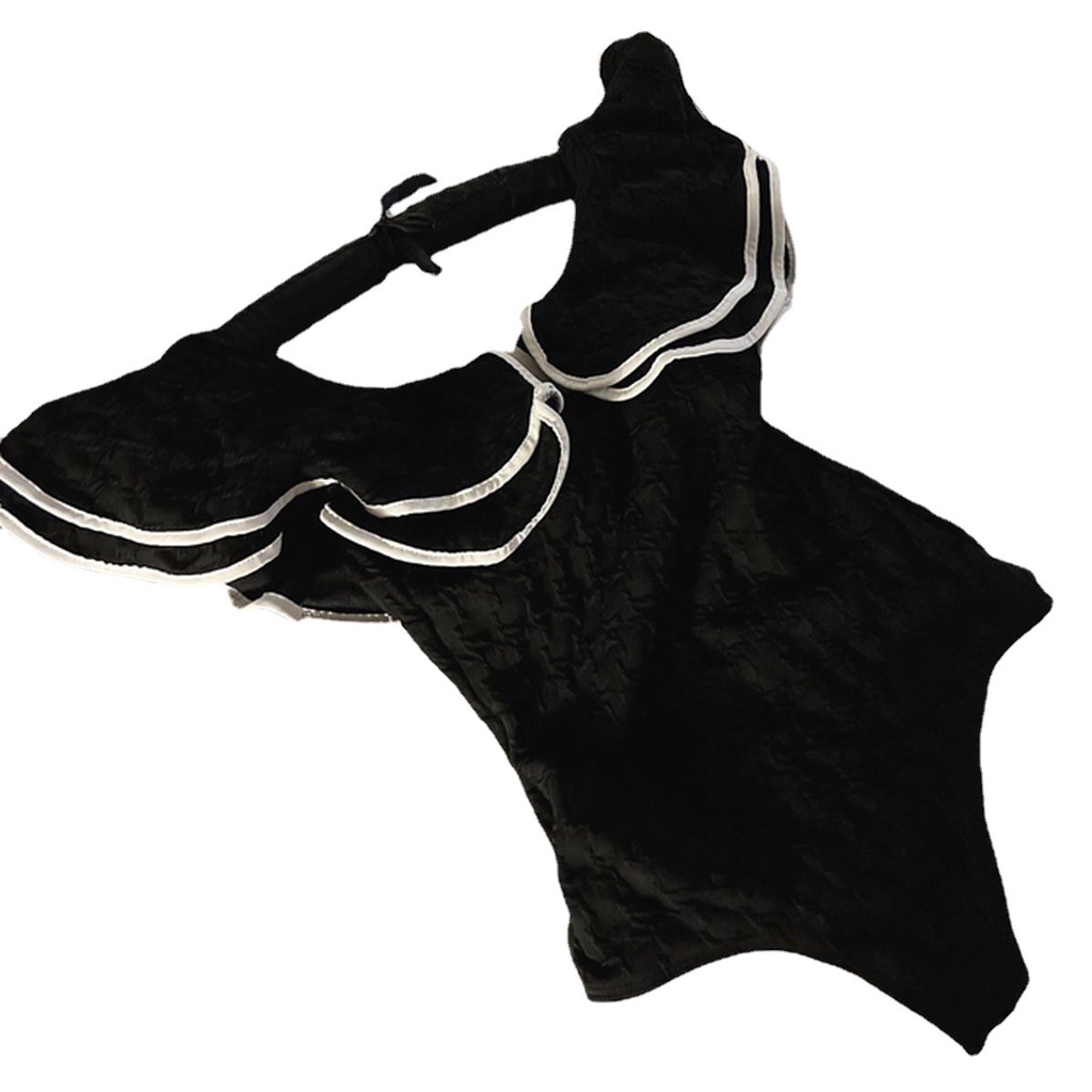 Đồ bơi một mảnh DUNEA DUNEA818 cổ chữ V phối bèo nhún thời trang cho nữ