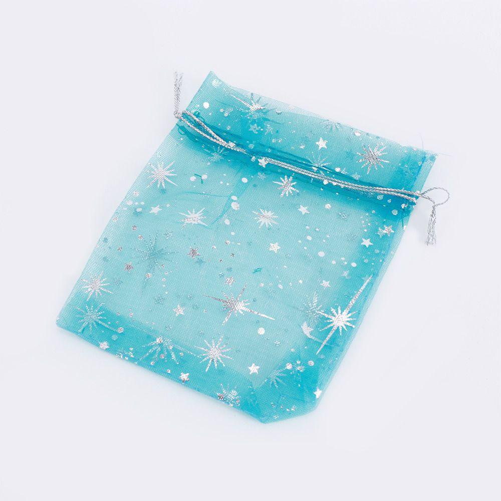 Túi Vải Organza 9 * 12Cm Họa Tiết Ngôi Sao Nhiều Màu Sắc Dùng Để Đựng Quà Cưới / Giáng Sinh