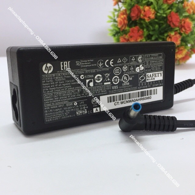 Sạc Laptop HP loại tốt chân kim to - nhỏ / chân thường 18.5V - 3.5A /19.5V - 3.33A - 65W, bảo hành 12 tháng