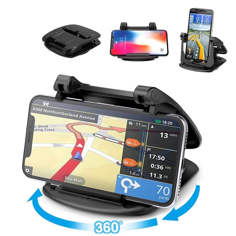 Giá Đỡ Điện Thoại / Thiết Bị Định Vị GPS 4.0-6.5 Inch Xoay 360 Độ Chống Trượt Gắn Bảng Điều Khiển Xe