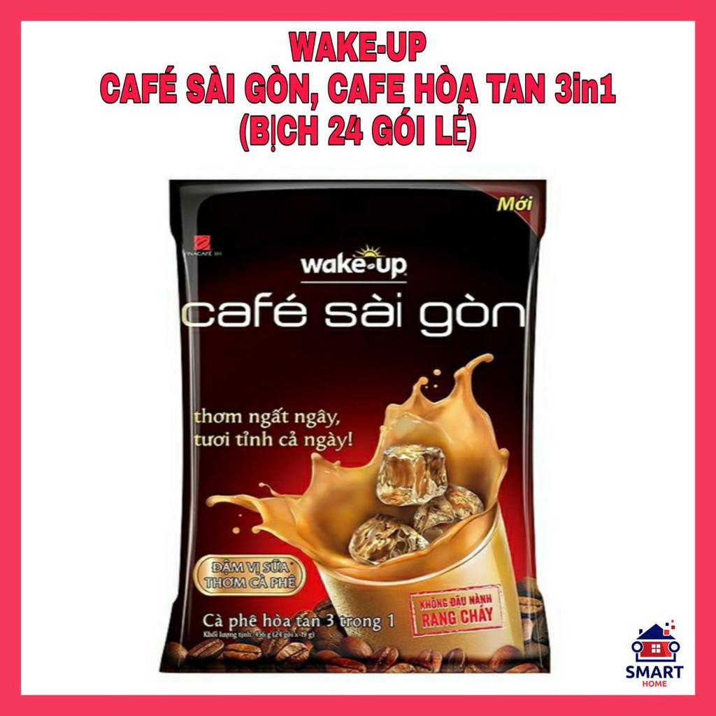 [WAKE UP-BỊCH GỒM 24 GÓI LẺ] Cafe Sài Gòn, Cà phê sữa hòa tan 3in1 (HSD : 09/2021)