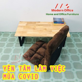 Bàn bệt Chân O kích thước 40x80 cao35cm mặt GỖ CAO SU - bàn làm việc bàn học sinh viên chân gấp gọn