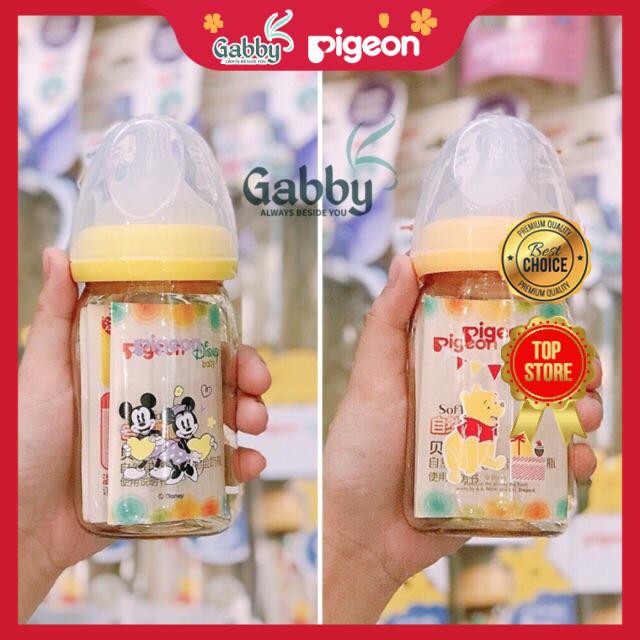 100% AUTH - BÌNH PIGEON NỘI ĐỊA TRUNG NHỰA PPSU 160ML 240ML