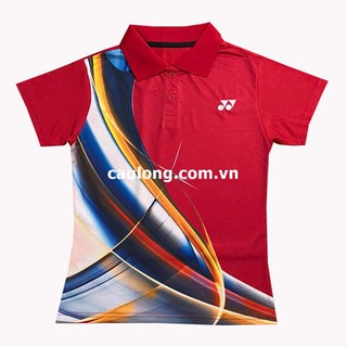 Áo cầu lông nam nữ cổ bâu yonex 7817 màu đỏ