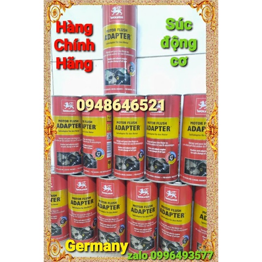 "WOLVER" MOTOR FLUSH ADAPTER dung dịch tẩy rửa động cơ  350ml