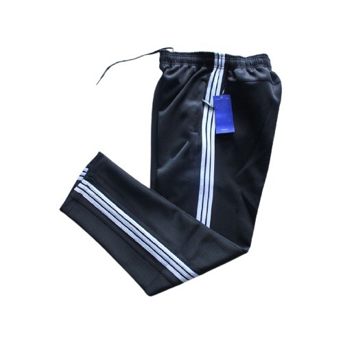 Quần nỉ thế thao 3 sọc màu xanh than nam nữ mặc được, chất liệu không bai không xù, phù hợp mặc thể thao hoặc thể dục