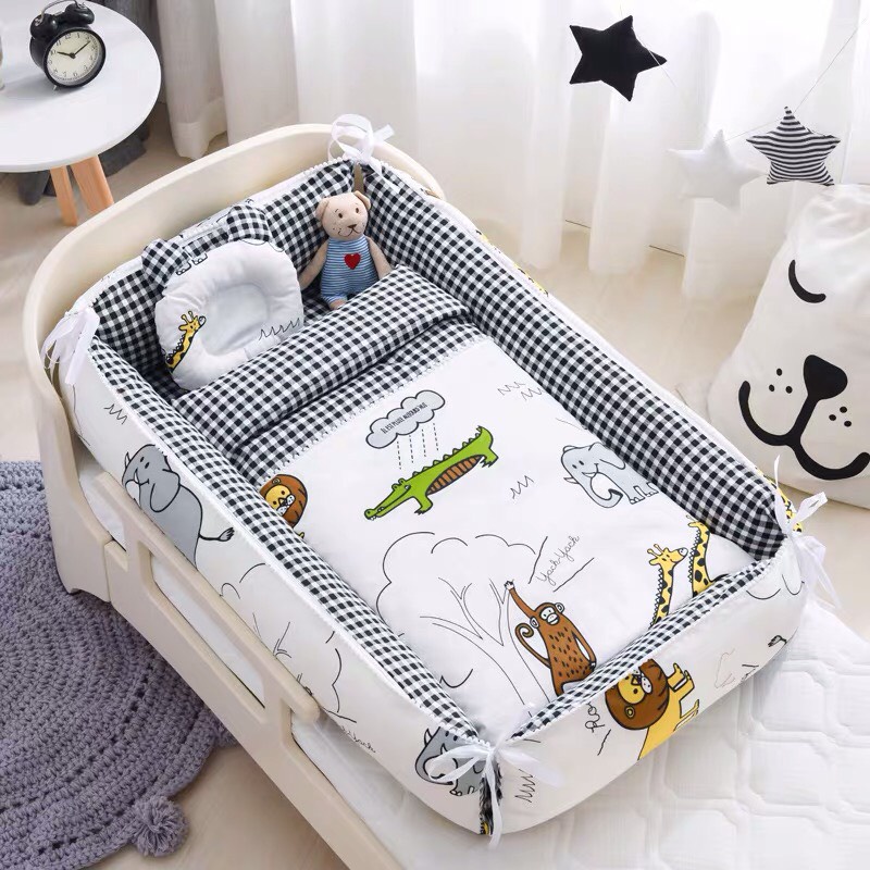 Set Nôi Hình Vuông Kèm Chăn Và Gối Cho Bé Baby Dreams