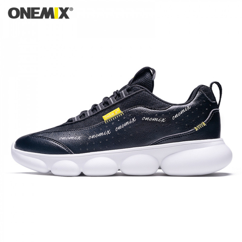 ONEMIX Walking Shoes For Men Lightweight Leisure Sneakers Fashion Casual Street Sports Shoes Lace Up Soft Outdoor Jogging Shoes