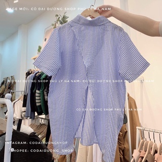 Aó cộc tay sơ mi kẻ phong cách