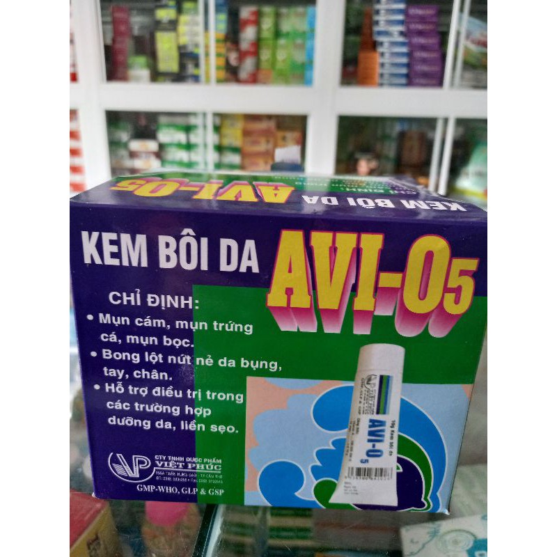 AVI O5 10g bôi mụn cám mụn mủ mụn trứng cá và dưỡng da
