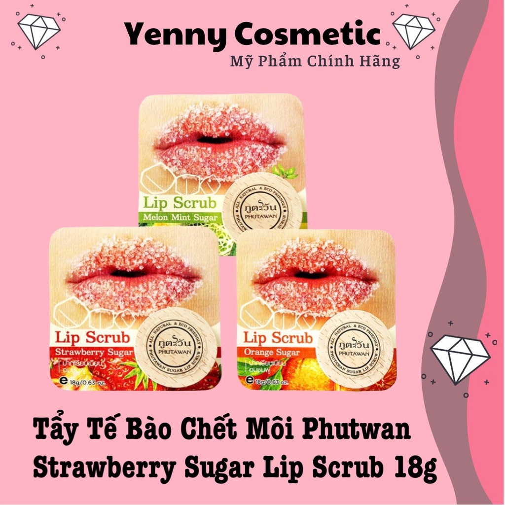 Tẩy Tế Bào Chết Môi Phutwan Strawberry Sugar Lip Scrub 18g