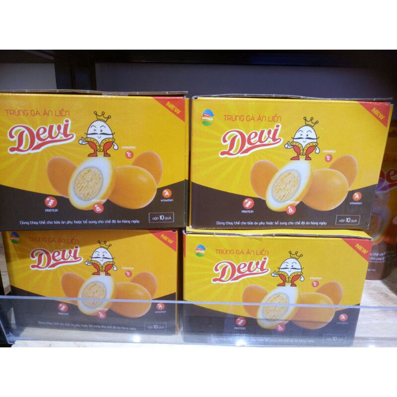 Combo 2 trứng gà ăn liền Devi Dabaco hộp 10 quả.