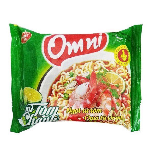 Mì Tôm Omni Chanh Gói 75g - Ngọt từ Tôm - Chua từ Chanh