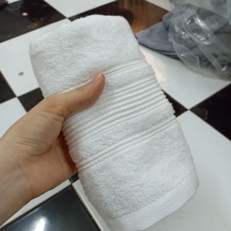 khăn quấn tóc 35x75cm 100%.cotton thấm nước tốt