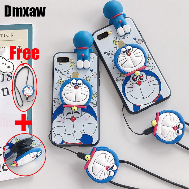 Ốp lưng hoạt hình Doraemon cho OPPO A7 A5s F9 F7 F5 A73 A3s A3 K1 R15 R17 A83 F1s A57 A37 F1 Plus