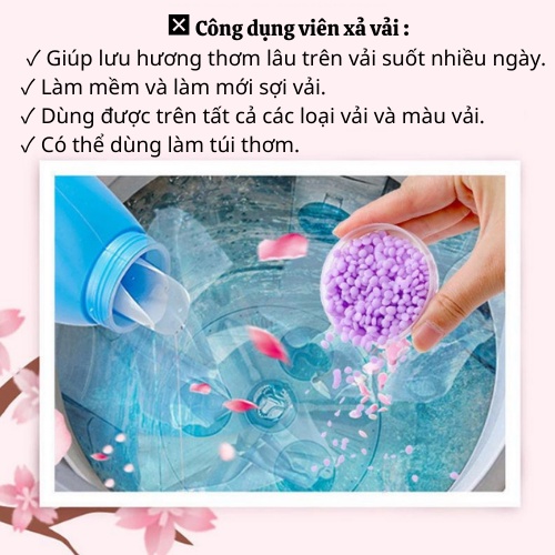 Hạt Thơm Giặt Quần Áo Viên Giặt Quần Áo Thơm Xả Vải Hương Tự Nhiên Dịu Nhẹ Lưu Hương LEON OFFICIAL