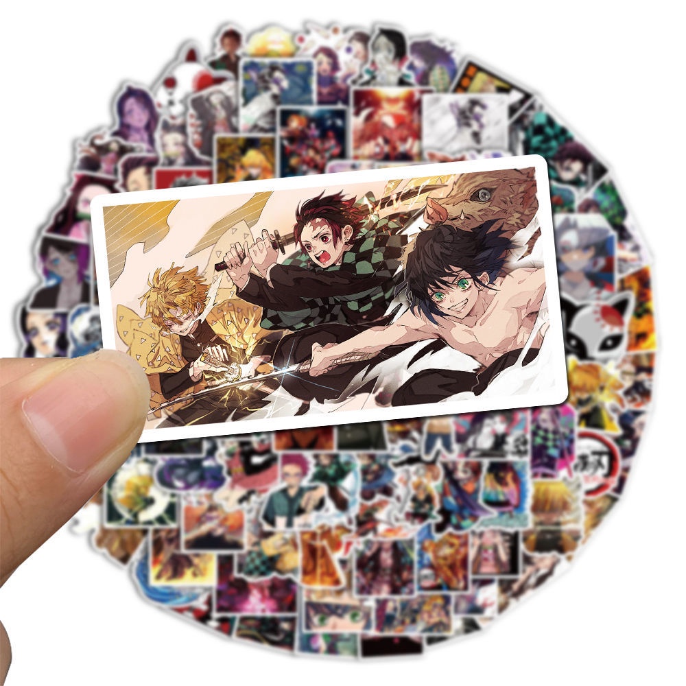 100 Cái Thanh Gươm Diệt Quỷ Kimetsu no Yaiba DEMON SLAYER | Anime Sticker laptop trang trí trên tường