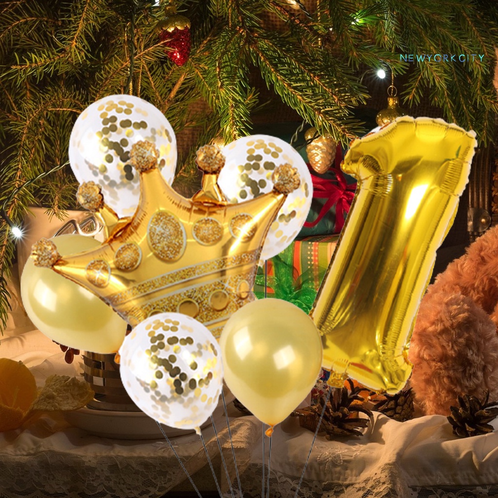 1 Set Bong Bóng Lá Nhôm Hình Số Dùng Trang Trí Tiệc Sinh Nhật