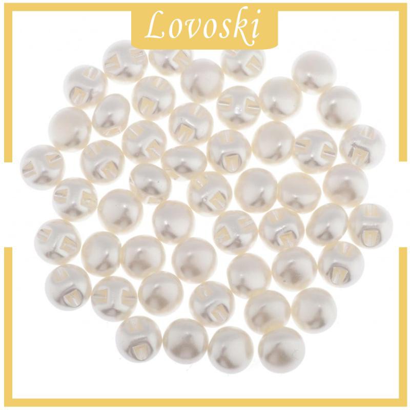 [Lovoski] 100 Nút Khâu Bằng Nhựa Đính Ngọc Trai Cho Váy Sơ Mi Thủ Công Khổng Lồ 10mm