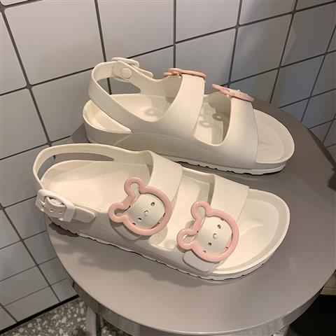 Giày sandal khóa hình gấu dễ thương 3 màu size 36-41