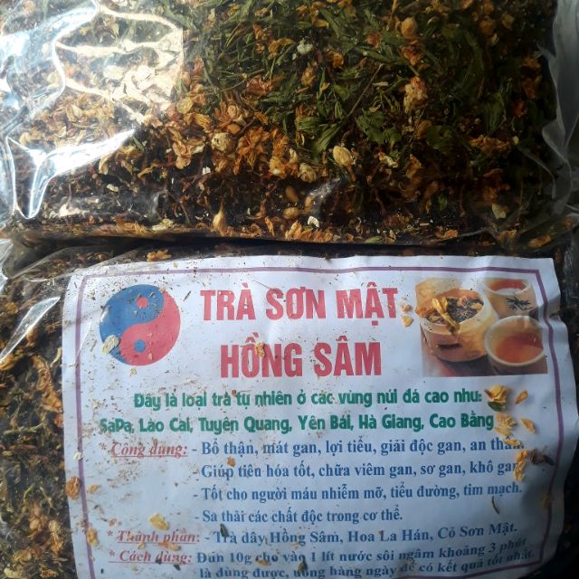 Trà sơn mật hồng sâm gói 1kg nhiều cỏ ngọt và hoa