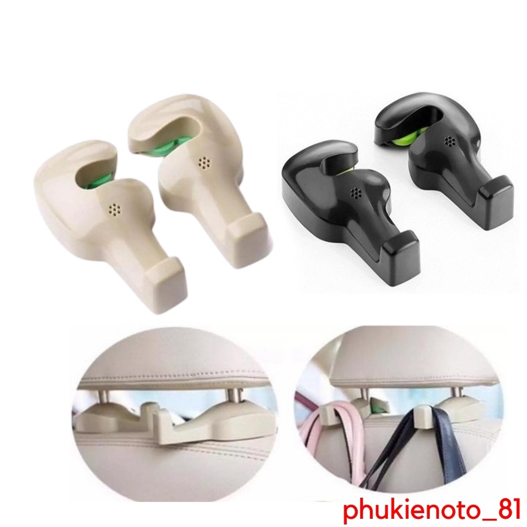 Móc treo đồ ô tô gài sau ghế ô tô - set 2c