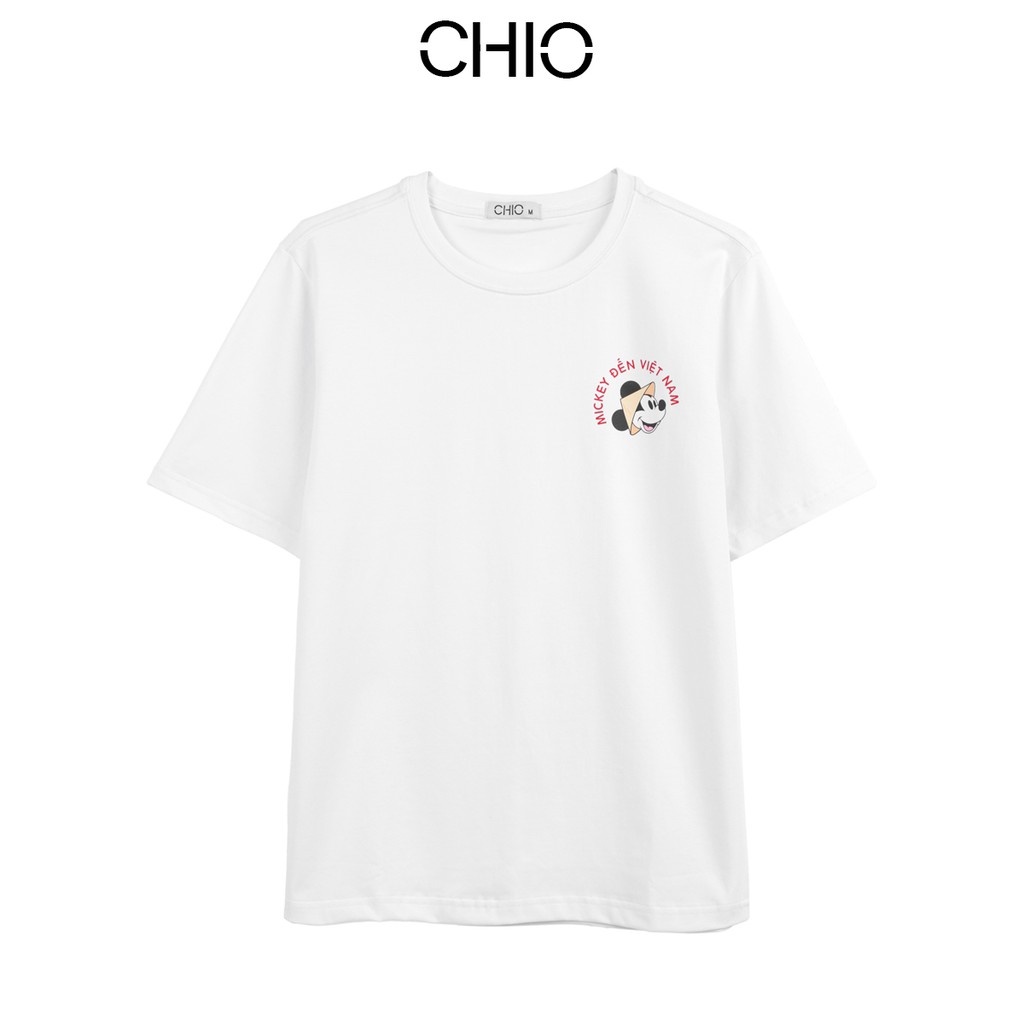 Áo thun form rộng CHIO áo phông form rộng chất liệu cotton 100% hạn chế nhăn tối đa.
