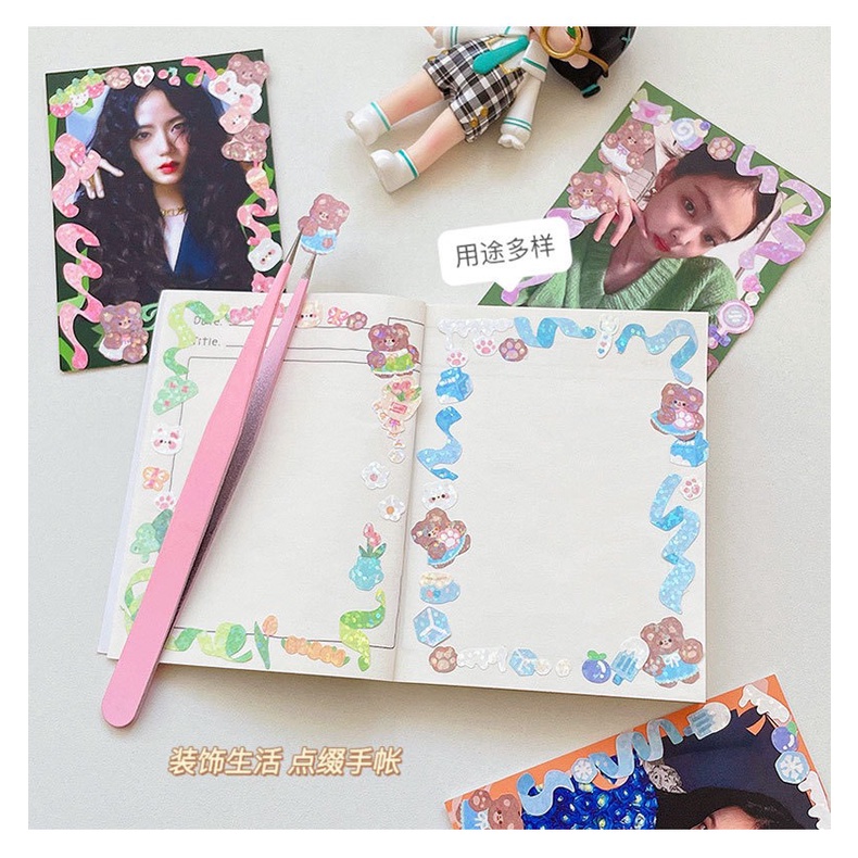 Sticker bling bling gấu