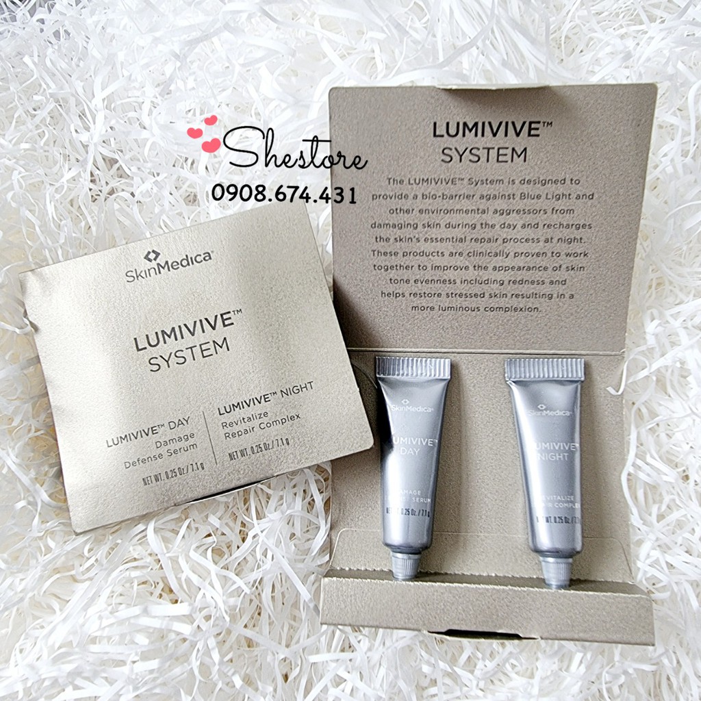 Set dưỡng da SkinMedica Lumivive System mini 7ml/tuýp