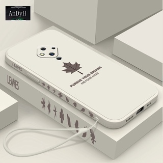 Ốp điện thoại silicon nhám họa tiết lá phong đơn giản có dây đeo tiện lợi cho Vivo S1 Pro S5 S6 S7 S9 S7E S9E