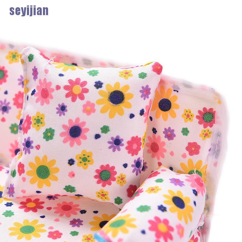 Set 3 Đệm Ghế Sofa Kèm 2 Gối Cho Nhà Búp Bê | BigBuy360 - bigbuy360.vn