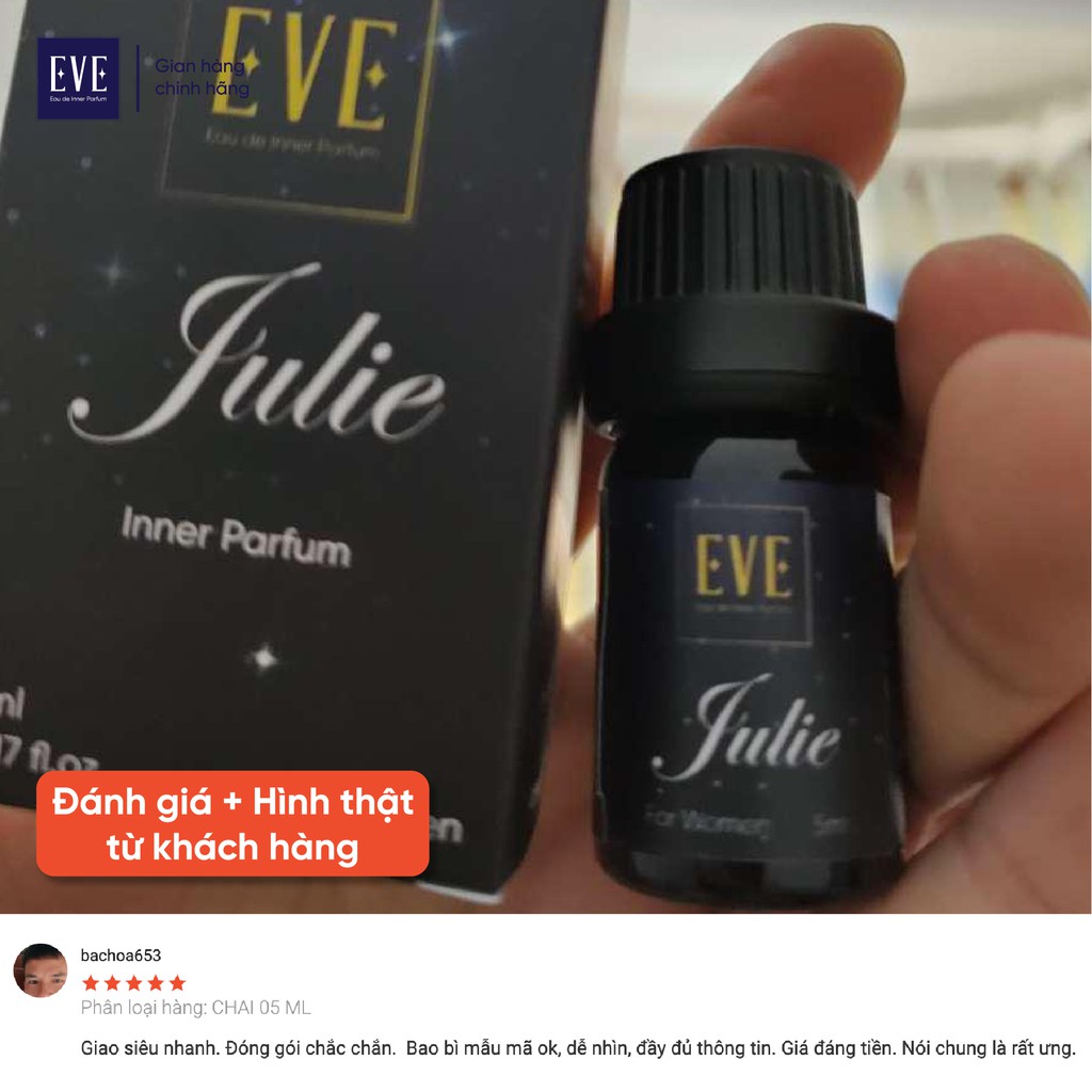 Nước Hoa Cô Bé Bím JULIE 5ml Lưu Hương Thơm Lâu - Nước Hoa Vùng Kín Nữ Chính Hãng EVE Eau de Inner Parfum (Có che tên) | Thế Giới Skin Care