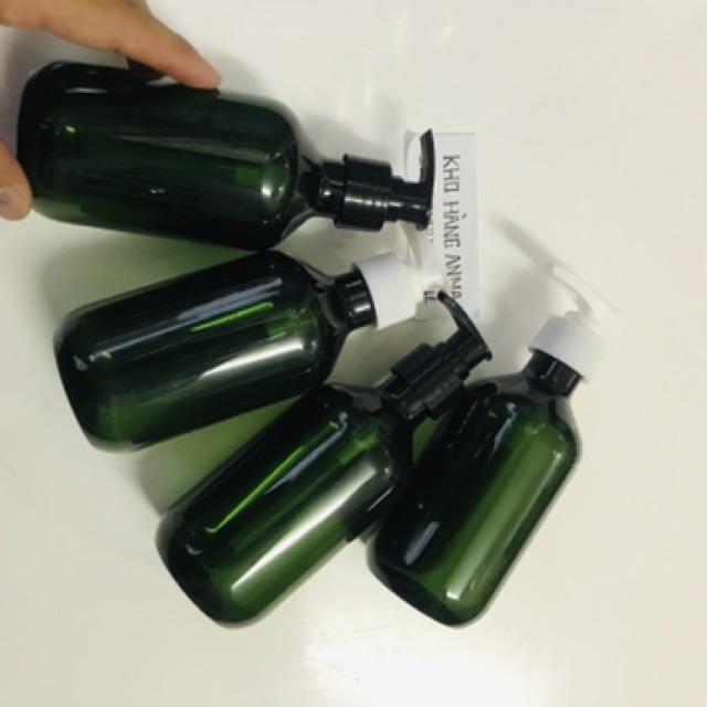 Combo 50  chai xịt nhỏ giọt 300ml màu xanh rêu - 50 chai pet nhựa xanh rêu 300ml vòi nhấn nhỏ giọt-chai hủ chiết mỹ phẩm