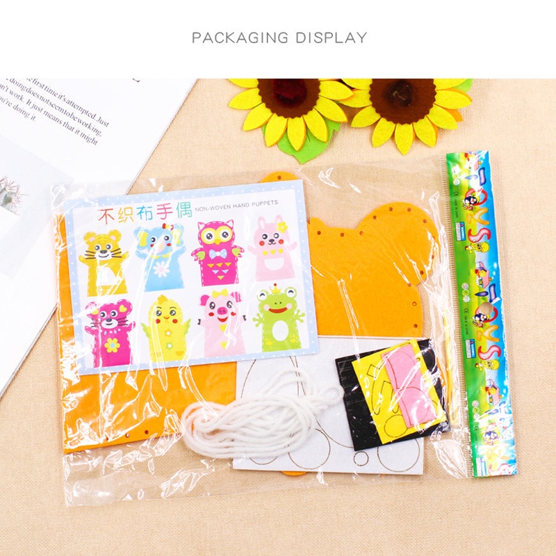 Trẻ em tự làm động vật rối tay đồ chơi trẻ em handmade phim hoạt hình găng tay kể chuyện búp bê đồ chơi giáo dục sớm