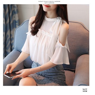 TK162-ÁO SƠ MI TRỄ VAI THẮT NƠ S-6XL