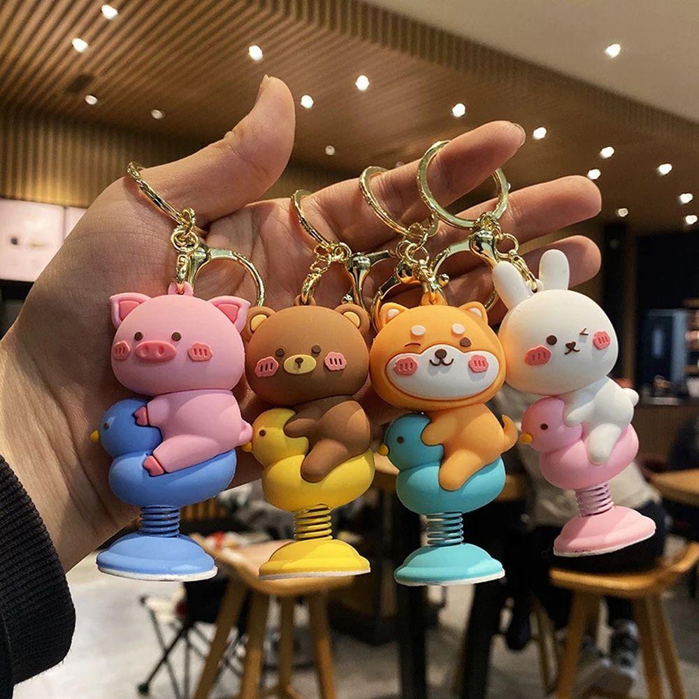 Aaron1 Móc Khóa Silicon Hình Chú Chó Shiba Inu Hoạt Hình Dễ Thương