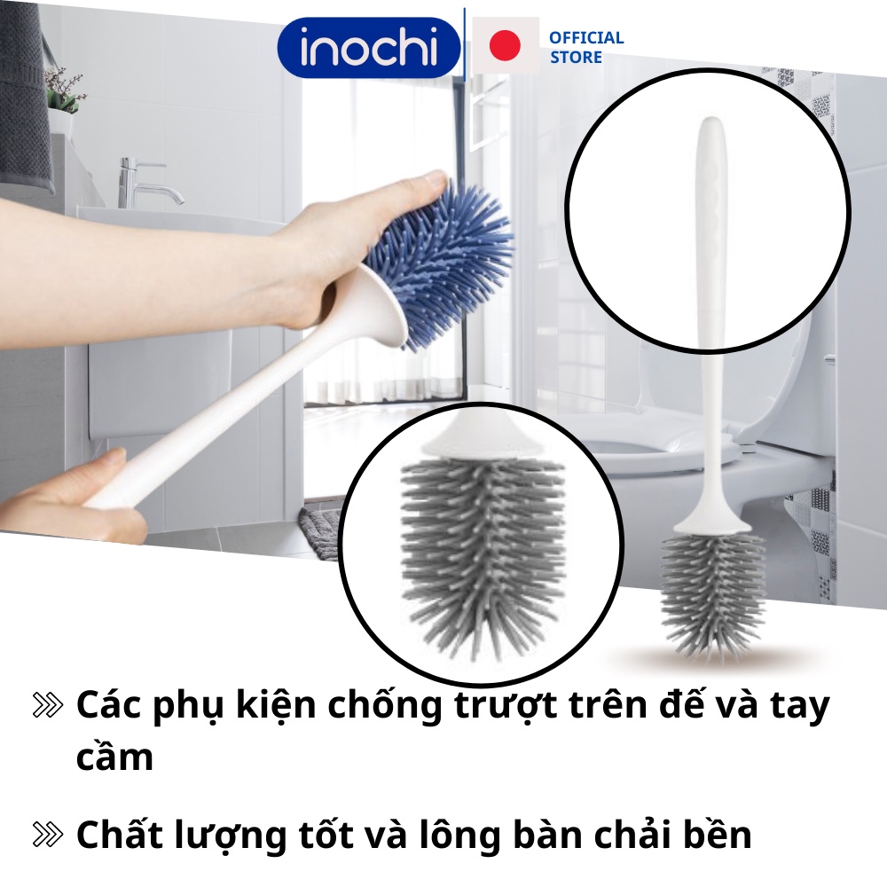 Chổi cọ nhà vệ sinh bồn cầu toilet silicon inochi kirei thông minh cây cọ bồn cầu chà nhà tắm tiện dụng