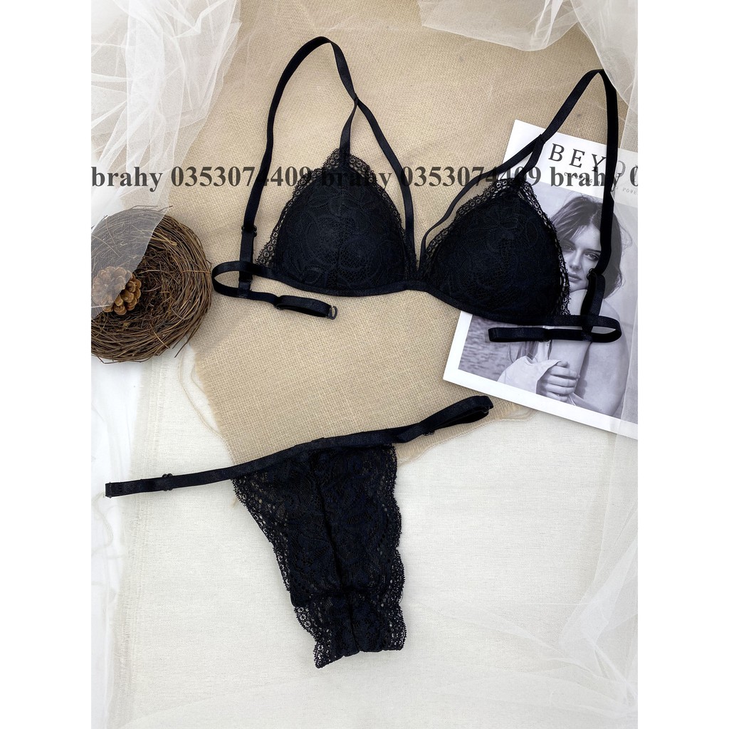 [3 MÀU] Set đồ lót thiết kế vải ren cao cấp sexy BRAHY 066